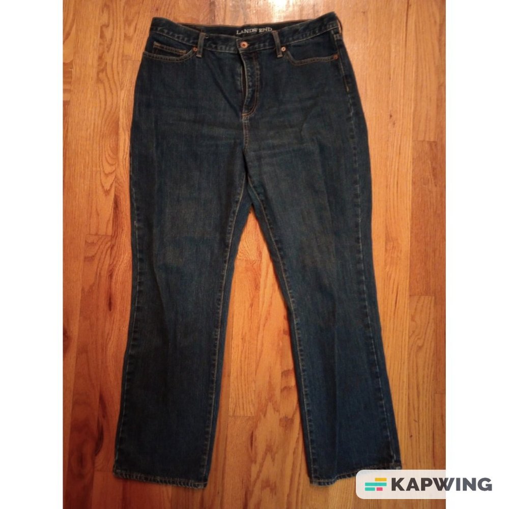 Lands' End SIze 14 Fit 3 Men's Blue Jeans Waist: 32" Inseam: 30" Length: 40"